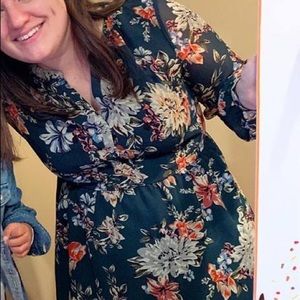 Cute fall floral Target dress!